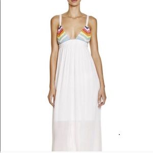 Mara Hoffman RAINBOW Summer Maxi Swim Cover up S